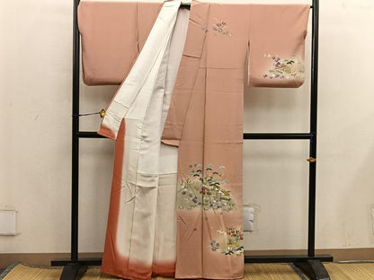 平和屋着物■訪問着　友禅　風景文　暈し染め　正絹　逸品　BAAX5970mz