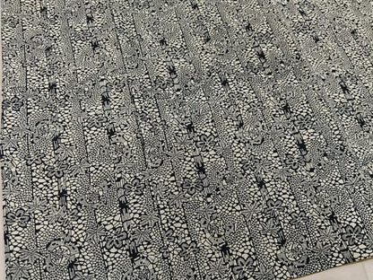平和屋着物■上質な小紋　型染め　草花文　正絹　逸品　BAAX5976mz