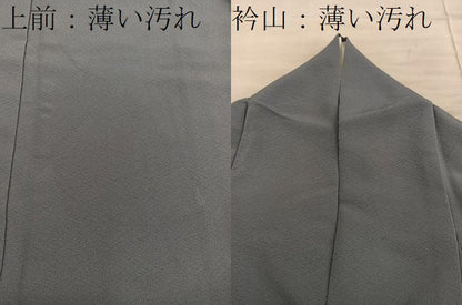 平和屋着物■上質な色無地　藍媚茶色　正絹　逸品　BAAX5981mz