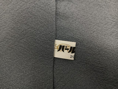 平和屋着物■上質な色無地　藍媚茶色　正絹　逸品　BAAX5981mz