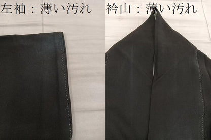 平和屋着物■豪華黒留袖　扇面鴛鴦花文　金彩　正絹　逸品　BAAX5982mz