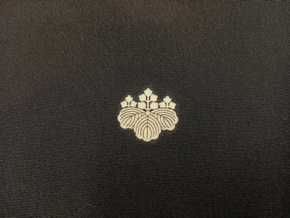 平和屋着物■豪華黒留袖　扇面鴛鴦花文　金彩　正絹　逸品　BAAX5982mz