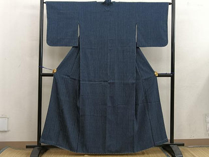 平和屋着物■上質な紬　間道　正絹　逸品　未使用　BAAX5984mz