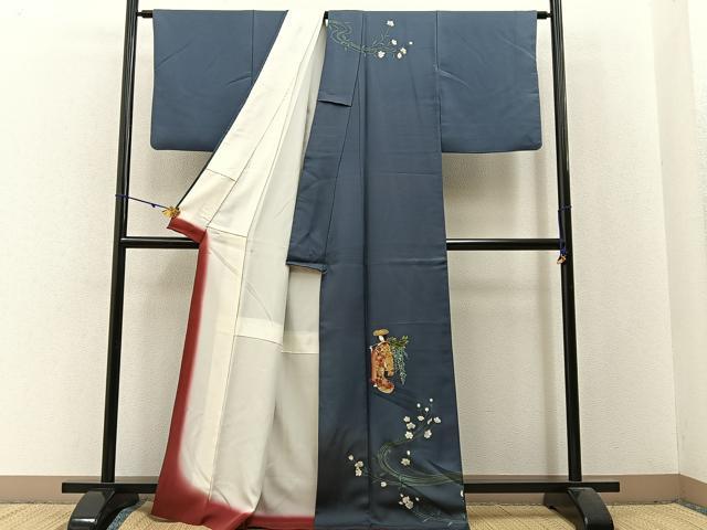 平和屋着物■訪問着　人物花文　金彩　正絹　逸品　BAAX6005hj