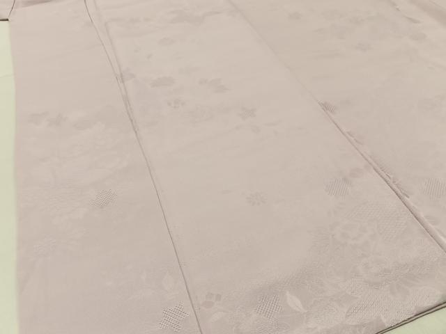 平和屋着物■上質な色無地　草花地紋　淡紅藤色　正絹　逸品　BAAX6012hj