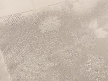 平和屋着物■上質な色無地　草花地紋　淡紅藤色　正絹　逸品　BAAX6012hj