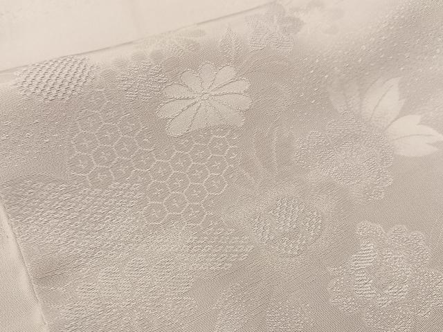 平和屋着物■上質な色無地　草花地紋　淡紅藤色　正絹　逸品　BAAX6012hj