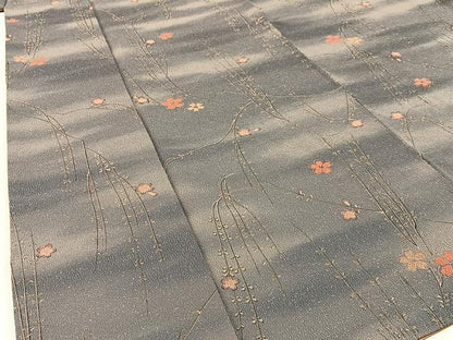 平和屋着物■上質な小紋　枝垂れ桜　暈し染め　正絹　逸品　BAAX6014hj