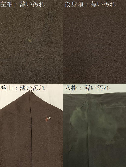 平和屋着物■上質な小紋　南天文　正絹　逸品　BAAX6022hj