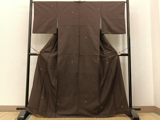 平和屋着物■上質な小紋　南天文　正絹　逸品　BAAX6022hj