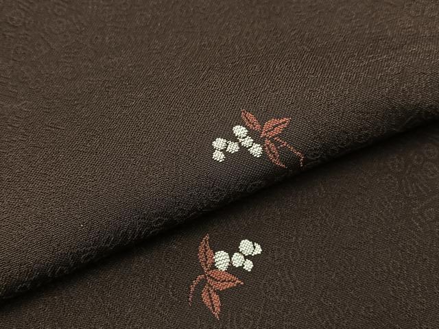 平和屋着物■上質な小紋　南天文　正絹　逸品　BAAX6022hj