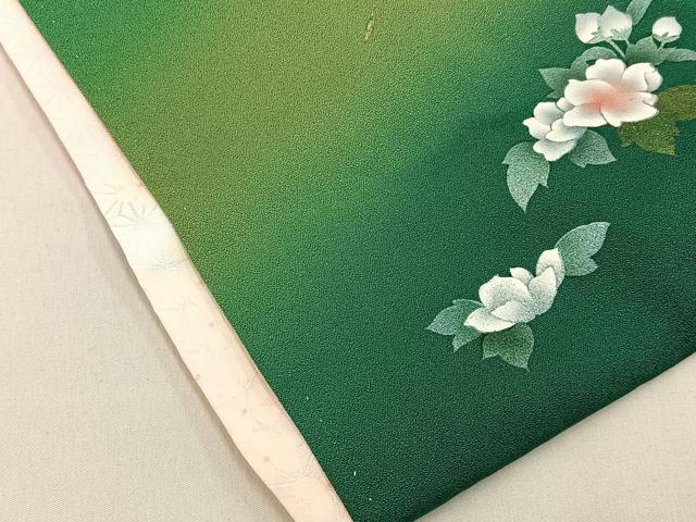 平和屋着物■訪問着　刺繍　雪輪花文　暈し染め　金彩　正絹　逸品　BAAX6026hj