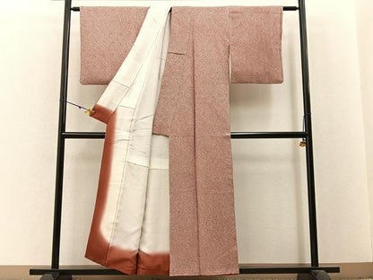 平和屋着物■大変加工の良い総絞り小紋　正絹　逸品　BAAX6028hj