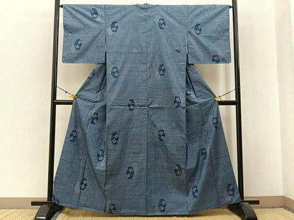 平和屋着物■本場大島紬　9マルキ　独楽　正絹　逸品　未使用　BAAX6029hj