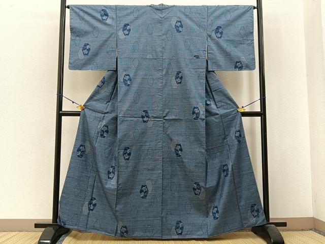 平和屋着物■本場大島紬　9マルキ　独楽　正絹　逸品　未使用　BAAX6029hj