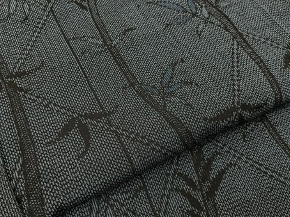 平和屋着物■上質な紬　草葉文　正絹　逸品　BAAX6030hj