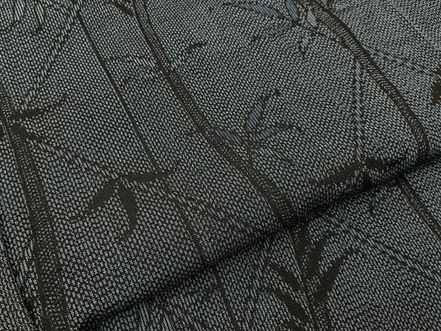 平和屋着物■上質な紬　草葉文　正絹　逸品　BAAX6030hj