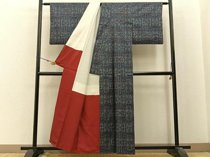 平和屋着物■本場大島紬　7マルキ　鳥獣花文　正絹　逸品　BAAX6036hj