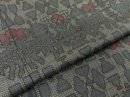 平和屋着物■本場大島紬　7マルキ　鳥獣花文　正絹　逸品　BAAX6036hj