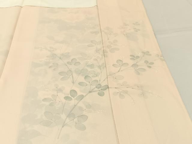 平和屋着物■訪問着　作家物　手描き　草花文　正絹　逸品　未使用　BAAX6040hj