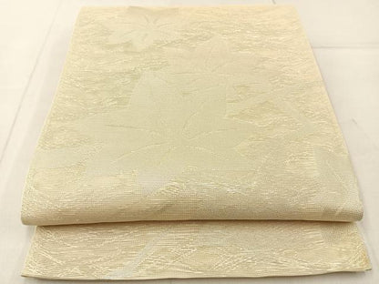 平和屋着物＊夏物 六通柄袋帯 楓 銀糸 正絹 逸品 BAAX6041hj