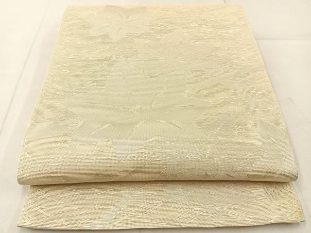 平和屋着物＊夏物 六通柄袋帯 楓 銀糸 正絹 逸品 BAAX6041hj