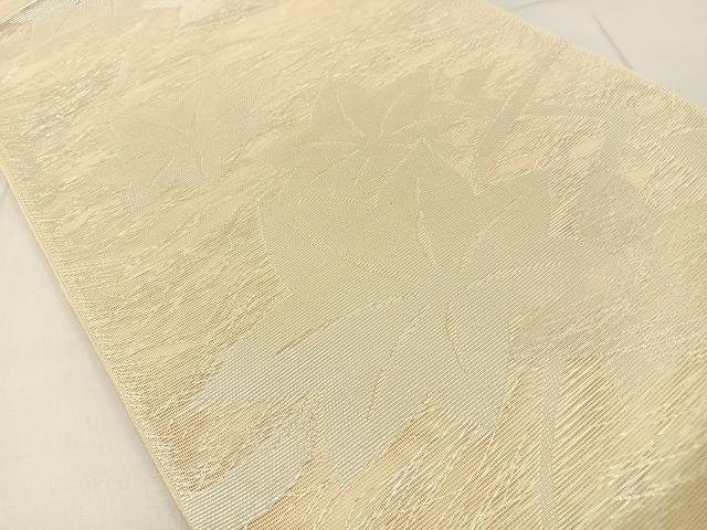平和屋着物＊夏物 六通柄袋帯 楓 銀糸 正絹 逸品 BAAX6041hj
