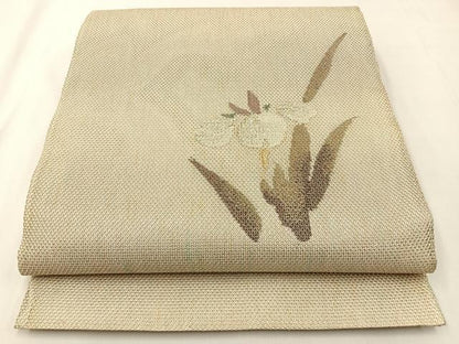 平和屋着物＊夏物 太鼓柄袋帯 杜若 金銀糸 正絹 逸品 BAAX6050hj