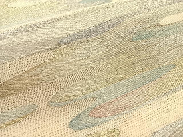 平和屋着物＊夏物 太鼓柄袋帯 絽綴れ エ霞文 金銀糸 正絹 逸品 BAAX6053hj