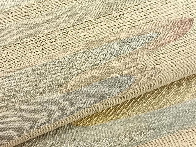 平和屋着物＊夏物 太鼓柄袋帯 絽綴れ エ霞文 金銀糸 正絹 逸品 BAAX6053hj