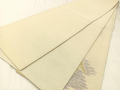平和屋着物◎太鼓柄袋帯 綴れ 樹林文 金銀糸 正絹 逸品 BAAX6062hj