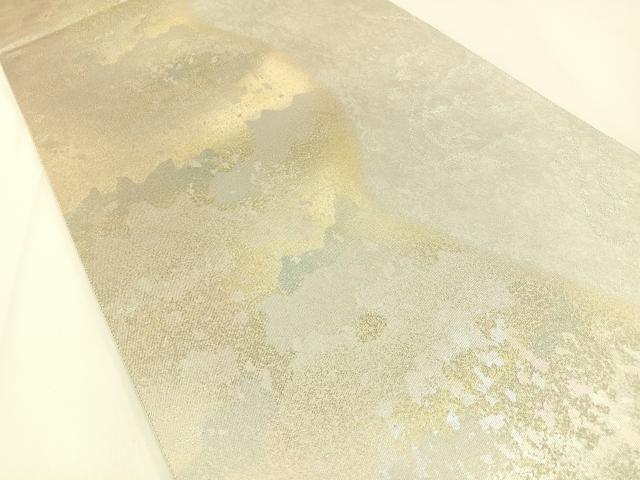 平和屋着物◎六通柄袋帯　霞文　金銀糸　正絹　逸品　BAAX6075hj