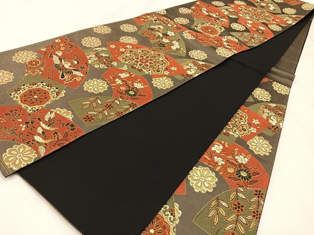 平和屋着物◎六通柄袋帯　唐織　瑞祥彩錦　金糸　正絹　逸品　BAAX6110hj