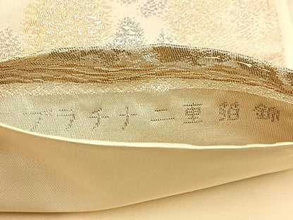 平和屋着物◎六通柄袋帯　貴船の里　プラチナ二重箔錦　正絹　逸品　BAAX6116hj