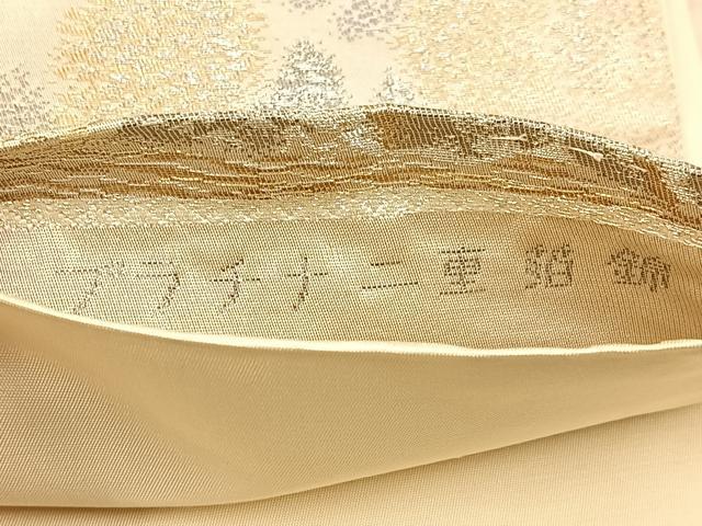 平和屋着物◎六通柄袋帯　貴船の里　プラチナ二重箔錦　正絹　逸品　BAAX6116hj