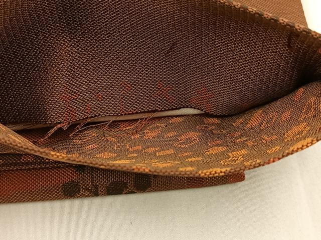平和屋着物◎両面　全通柄袋帯　仕覆草花文　正絹　逸品　未使用　BAAX6147hj