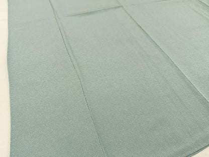 平和屋着物●上質な色無地　千草鼠色　鬼しぼ縮緬　正絹　逸品　BAAX6163hj