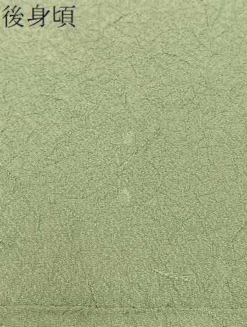 平和屋着物●上質な色無地　霞地紋　柳茶色　正絹　逸品　BAAX6169hj