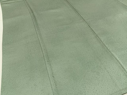 平和屋着物▽上質な色無地　単衣　霞地紋　錆青磁色　正絹　逸品　未使用　BAAX6171hj