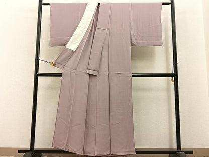 平和屋着物▽上質な色無地　単衣　薄色　正絹　逸品　BAAX6173hj