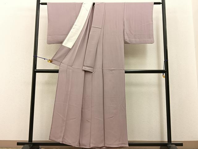 平和屋着物▽上質な色無地　単衣　薄色　正絹　逸品　BAAX6173hj