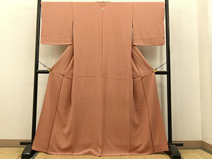 平和屋着物●上質な色無地　そひ色　正絹　逸品　未使用　BAAX6178hj
