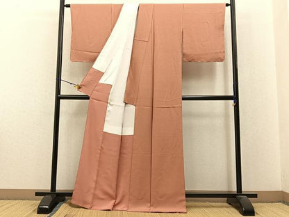 平和屋着物●上質な色無地　そひ色　正絹　逸品　未使用　BAAX6178hj