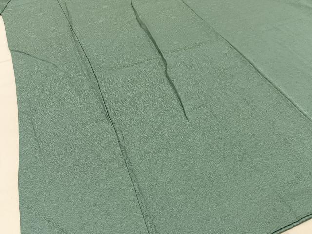 平和屋着物■上質な色無地 花地紋 薄青色 正絹 逸品 BAAX6180hj