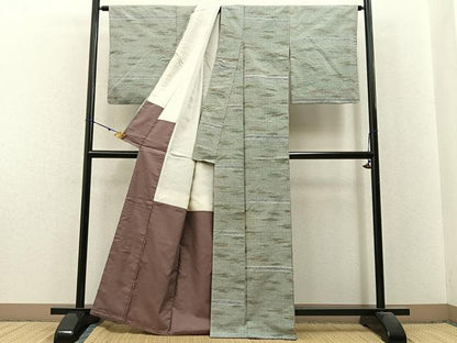 平和屋着物■上質な紬 吉祥文 正絹 逸品 BAAX6183hj