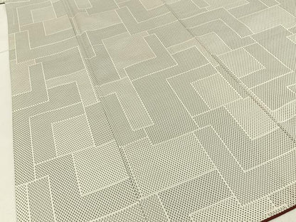 平和屋着物■上質な紬　幾何学文様　正絹　逸品　BAAX6188hj