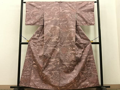 平和屋着物■上質な紬 流水文 正絹 逸品 BAAX6189hj