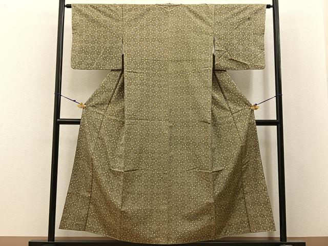 平和屋着物■上質な紬 吉祥文 正絹 逸品 BAAX6193hj