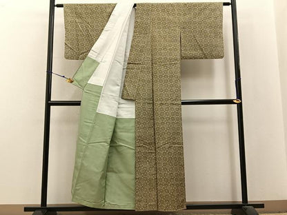 平和屋着物■上質な紬 吉祥文 正絹 逸品 BAAX6193hj