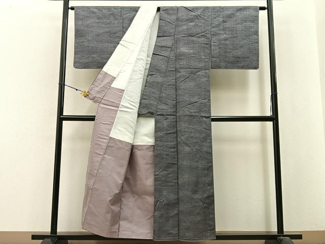 平和屋着物■上質な紬 霞文 正絹 逸品 未使用 BAAX6194hj